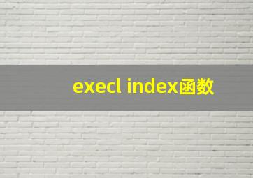 execl index函数